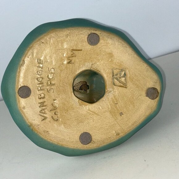 Vintage Van Briggle Pottery Corn Maiden Native American Maize Turquoise Blue 7" - Picture 9 of 15